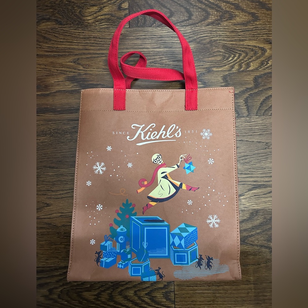 Kiehl's Rare Holiday Brown Gift Tote Bag